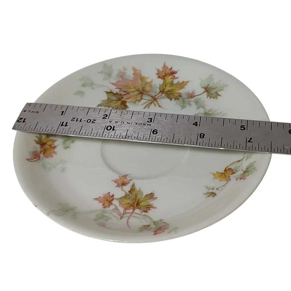 Antique Limoges Haviland Saucer France Maple‎ Leaf Fall Multicolor 5.5 Inches